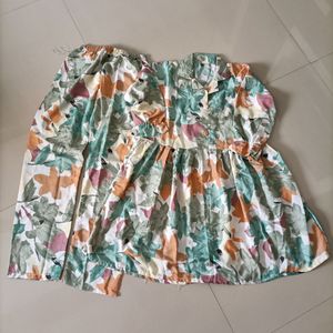 Flower Printed Green Co-ord Set