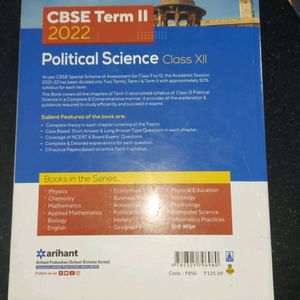 Cbse Political Science Arihant Class 12