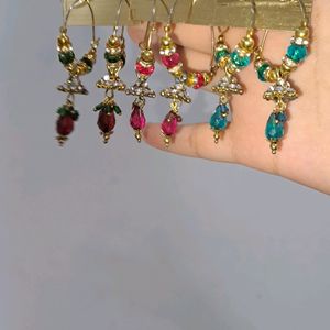 Dangling Earring (Brown And Green)