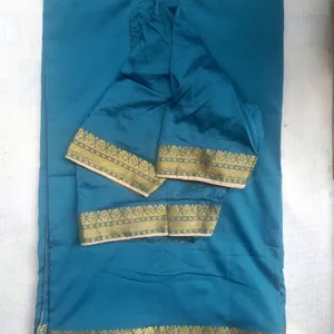 Peacock Blue Saree With Blouse