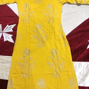 Yellow daily wear kurti for girls and women..