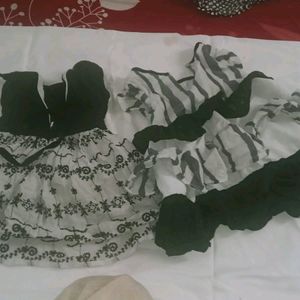 Baby Girl Frocks Combo Of 2 White And Black