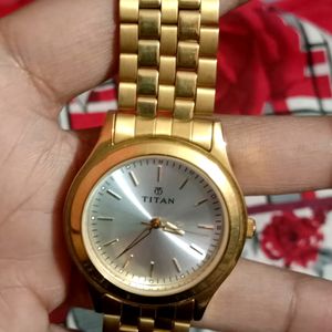 New TITAN Golden Watch For Men ⌚