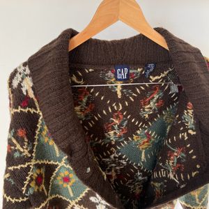 GAP Floral Cardigan Sweater