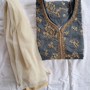 Hand Embroidery Kurti With DUPATTA