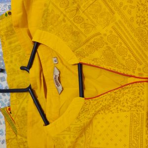 Yellow Straight Kurta