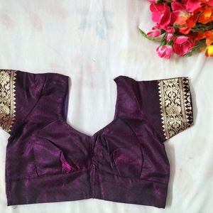 Banarasi Purple Beautiful Blouse