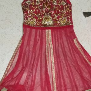 ♥️✨ Red and golden lehenga for girls age 10 to 12