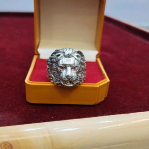 Lion Face 925 Pure Silver Ring