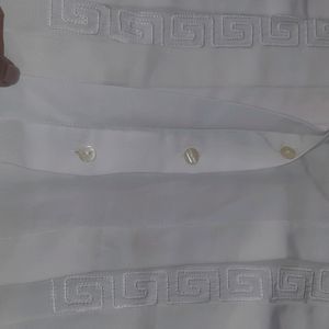 Party Wear Stylish White Crop Shirt