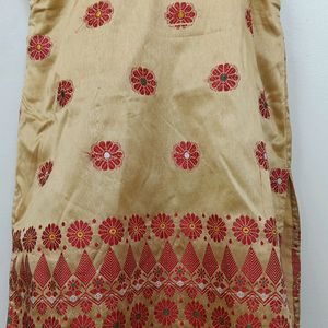 Beautiful Golden Red Kurta