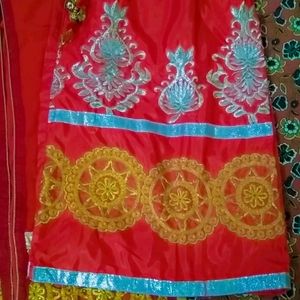 Long Red Pakistani Suit