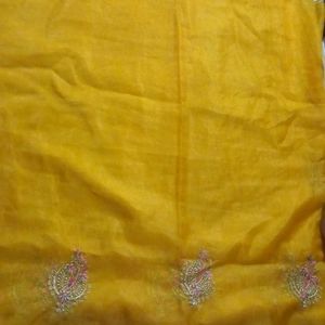 Yellow 💛 Organza Saree