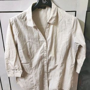 Cream Polka Dot Shirt