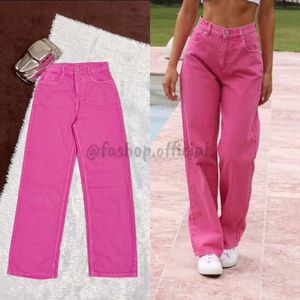 New Hot Pink Wide Leg Jeans ♥️