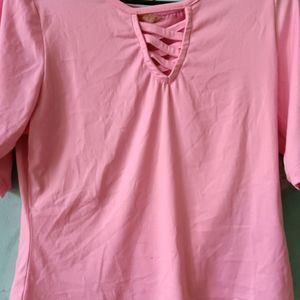 Pink Sheer T-shirt