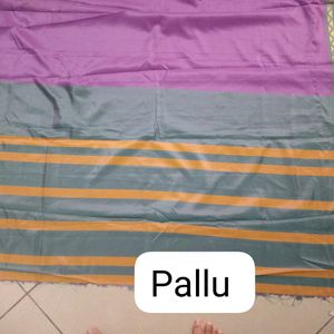 Lining Pallu Cotton Silk Saree No Blouse