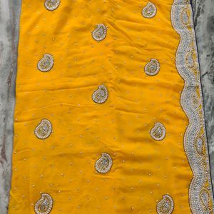 Today's Offer❗️Heavy Pearl Festival Saree💥new