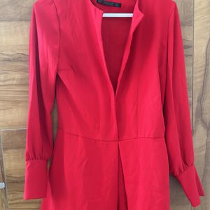 Zara Trafaluc Jumpsuit red