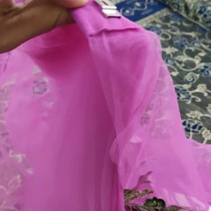 Rose Pink  Ready To Wear Saree