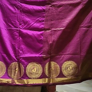 chanderi Silk Saree Brand New  Blouse Stitch