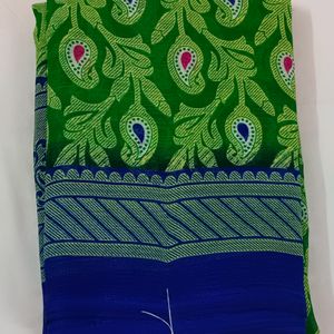 Multi Colour Chiffon Saree