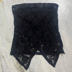 black lacy sequin tube top y2k