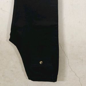 Good Condition Black Cotton Chinos - 34 W