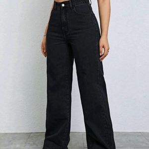 Black H&M Wide Leg Jeans