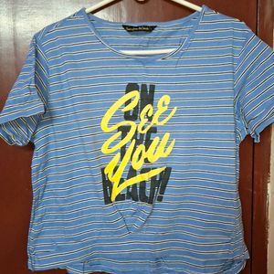 Striped Crew Neck T Shirt