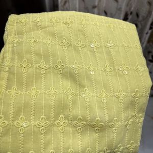 Yellow Thread Work Kurta