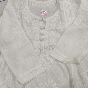 White Chaikkari Set 4-5 Year Girl