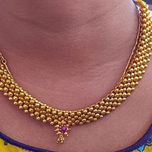 Gold Moti Necklace