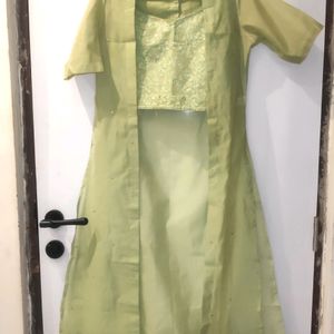 Gorgeous three piece long Mint Green Festive dress