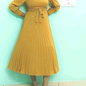 Mustard Mid Length Dress