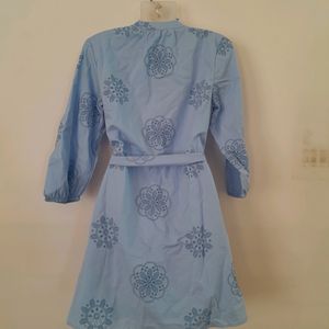 Blue Printed Dress (Women's)