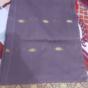 A Dark Lavender Saree With Border ....