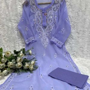 Lavender Colour Affordable Kurti