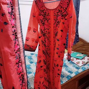 Very Pretty Fulkari Kurta Palazzo Set