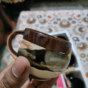 Ceramic Brown Tea Cup