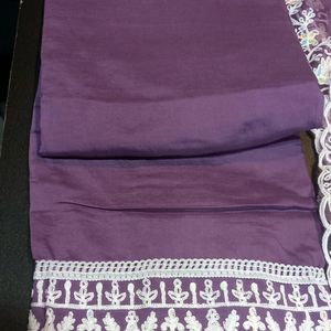 Fancy Unstitch Cotton Silk  Suits