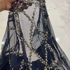 STREET 9 Navy Blue Embellished Maxi Dress