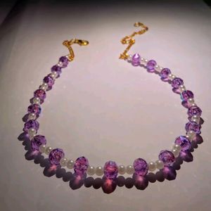 Purple Crystal Nacklace