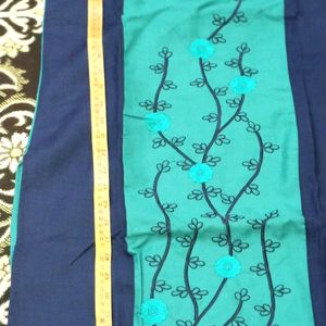 Kurti khadi 1 piece embroidery two shade designNav