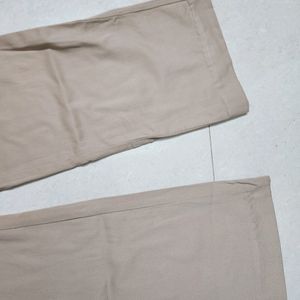 Beige Formal Pants