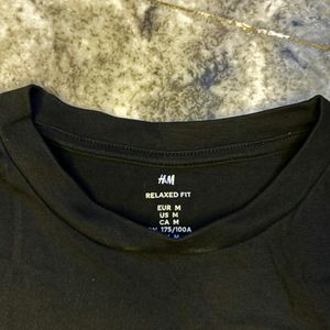 H&m Black Regular T Shirt