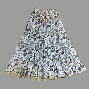 Price Drop! White Cotton Long Skirt