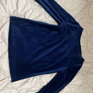 Pantaloons Velvet Boat Neck Top