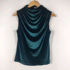 Velvet Western Cowl Top