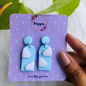 Cloud Clay Earring